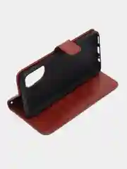 Багровый чехол-книжка с магнитной застежкой для Huawei nova Y71 / Y70 / Y70 Plus (Нова у70 Плюс)