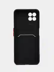 Черный чехол для Realme 8i/Narzo 50 Реалми 8 ай/Нарзо 50, с карманом для карт