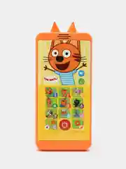 Обучающая игрушка - телефон с мягкими ушками "Три кота"