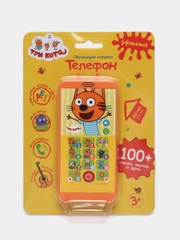 Обучающая игрушка - телефон с мягкими ушками "Три кота"