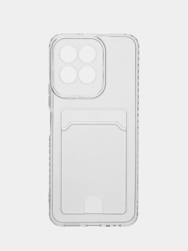 Чехол для Huawei Honor X8 5G/X6 5G (Хонор Х8, Х6 5Г), прозрачный, с карманом для карты