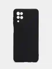 Хром чехол Samsung Galaxy A12, M12, Самсунг Галакси А12, М12 черный, силиконовый