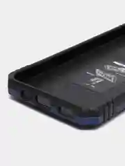 Темно-синий чехол для Samsung Galaxy A14, противоударный, с металлической подставкой-кольцом