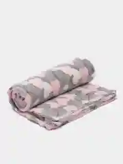 Розовый плед - покрывало, флис-бамбук 180/200