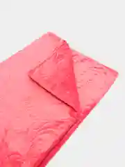 Розовый покрывало велюровое, стеганное, 200 x 220, розовое