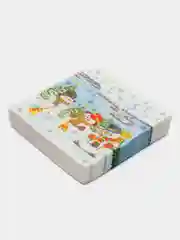 Бирюзовый салфетки новогодние бумажные 24х24 см/ 100 шт/ 50 шт/