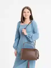 Коричневый женская сумка LaFemme, с двумя ремешками