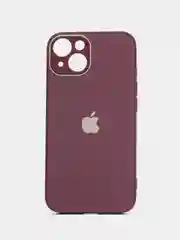 Фуксия чехол для iPhone (Айфон) 14, Pro, Plus, со стеклянной панелью