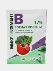 Борная кислота, стимулятор роста и развития 17% 10 г