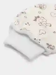 Белый царапки для ребенка, из футера