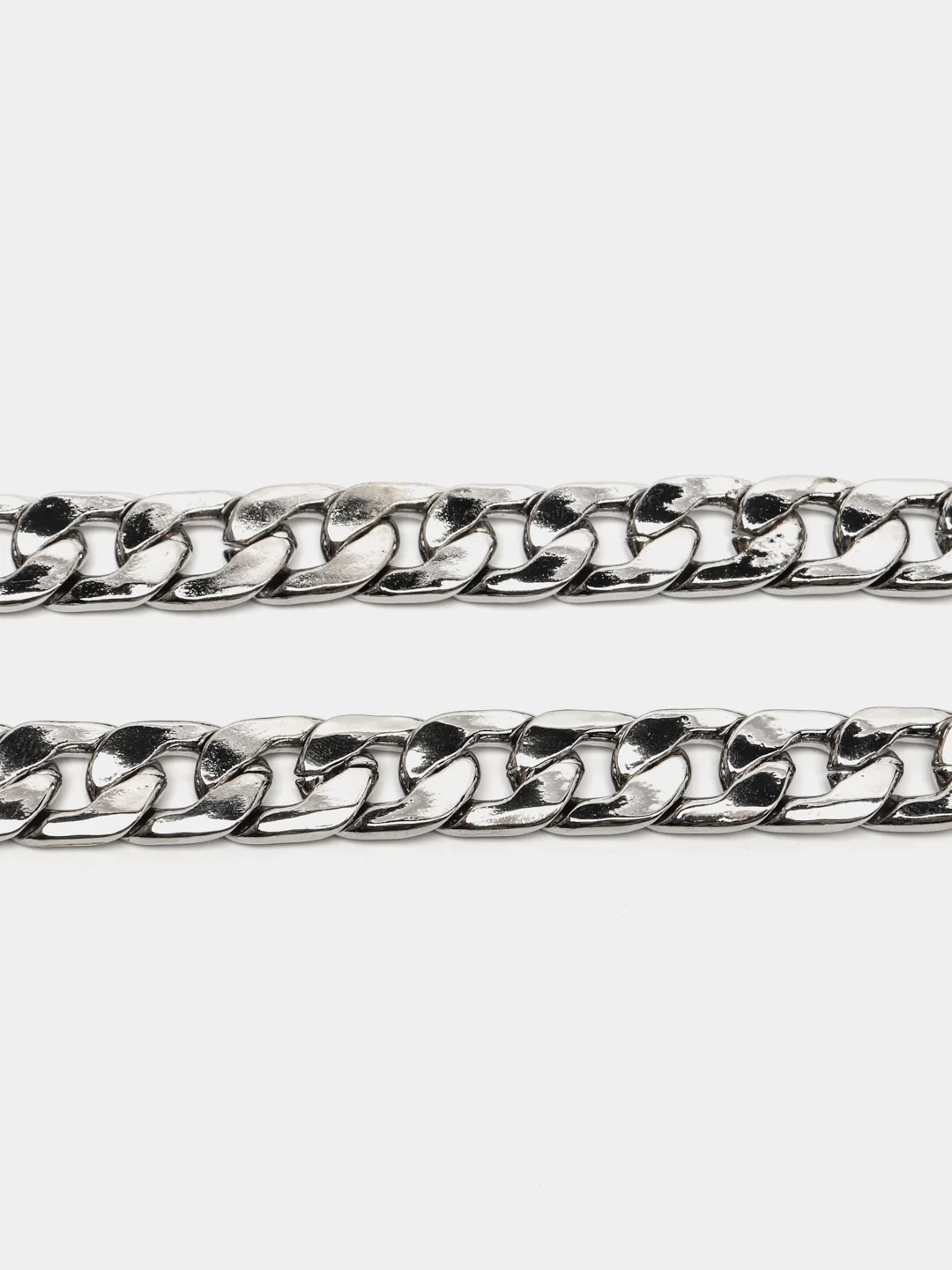 Серебряный цепочка для сумки с фигурным карабином, 120 см, цепь 4 цвета