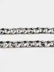 Серебряный цепочка для сумки с фигурным карабином, 120 см, цепь 4 цвета