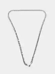 Серебряный цепочка для сумки с фигурным карабином, 120 см, цепь 4 цвета