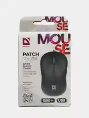 Черный мышь Defender Patch компактная, черная