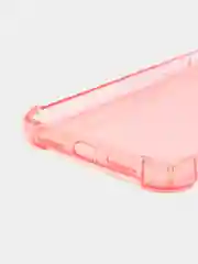 Розовый силиконовый прозрачный противоударный, неоновый чехол для iPhone 11 / 12 с защитой камеры
