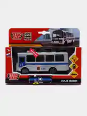 Машина Технопарк "ПАЗ 3205", 14 см, металл, свет-звук, инерция