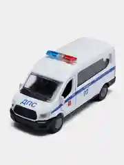 Машина Технопарк FORD TRANSIT ПОЛИЦИЯ, 12 см,металл, инерция