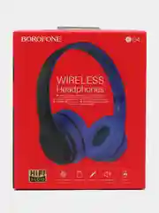 Синий наушники беспроводные Borofone BO4, полноразмерные, накладные, Wireless