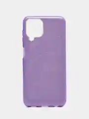 Фиолетовый силиконовый с блестками усиленный чехол Samsung S22/S22plus/S22ultra/A12/A32