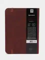 Блокнот коричневый Brauberg "Note", под кожу, с резинкой, клетка, А5 162 х 218 мм, 80 листов