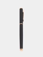 Ручка подарочная перьевая BRAUBERG Maestro, СИНЯЯ, корпус черный с золотистыми деталями
