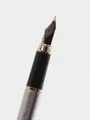 Набор ручек подарочных BRAUBERG Brioso, СИНИЕ, 2 шт: шариковая, перьевая, сереб. с зол.