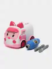 Розовый поли Робокар машинка сборная, игрушка развивающая