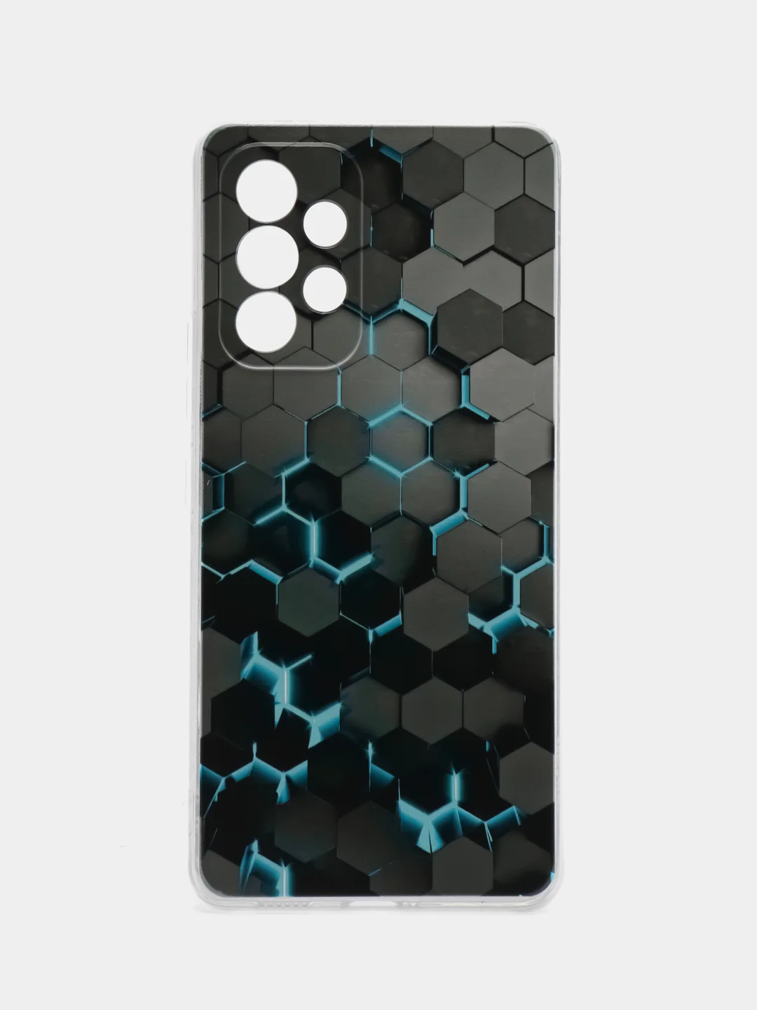 Бирюзовый чехол на Samsung Galaxy A53 5G / Галакси А53 5G прозрачный, с рисунком, защита камеры