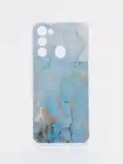 Светло-синий чехол на Tecno Spark Go 2022/8C/9 / Текно Спарк Гоу 2022/8С/9 прозрачный, с рисунком