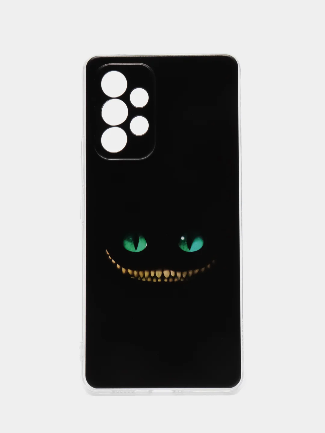 Черный чехол на Samsung Galaxy A53 5G / Галакси А53 5G прозрачный, с рисунком, защита камеры