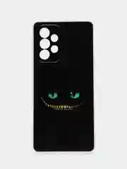 Черный чехол на Samsung Galaxy A53 5G / Галакси А53 5G прозрачный, с рисунком, защита камеры