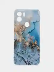 Голубой чехол на Xiaomi Redmi A1 Plus/A2 Plus/Poco C51/C50 / Редми A1+ с рисунком, защита камеры