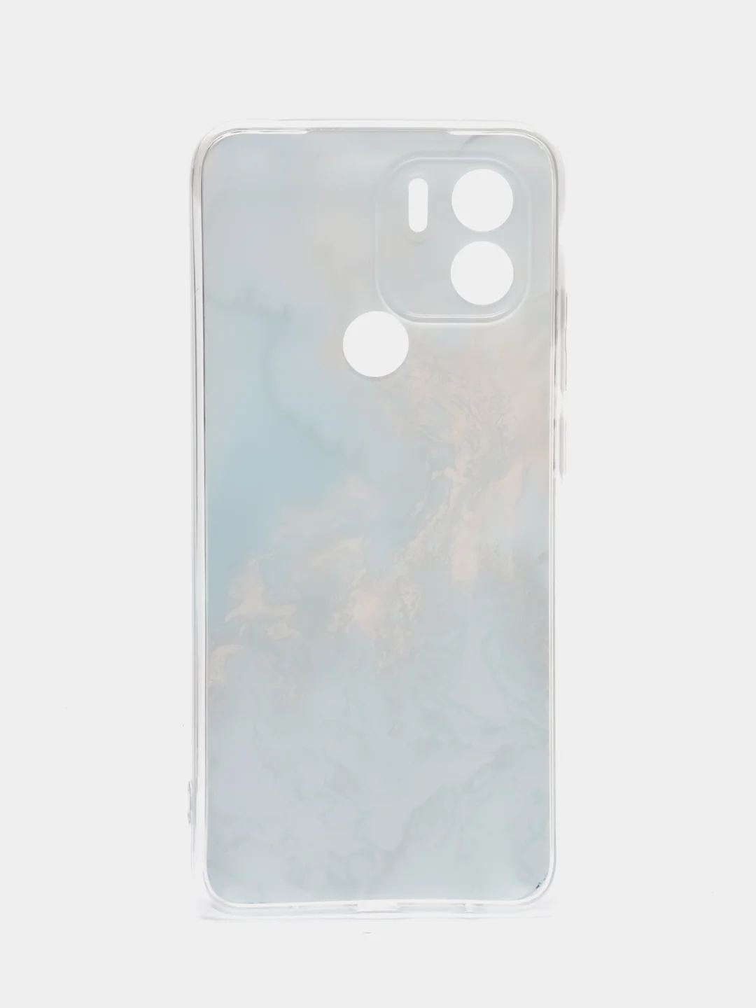 Голубой чехол на Xiaomi Redmi A1 Plus/A2 Plus/Poco C51/C50 / Редми A1+ с рисунком, защита камеры