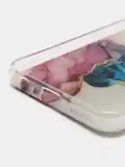 Ледяной силиконовый чехол на Realme C33 / Реалми С33 прозрачный, с рисунком, защита камеры