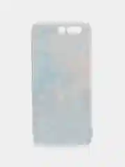 Бирюзовый силиконовый чехол на Huawei Honor 9 / Хонор 9 прозрачный, с рисунком, защита камеры