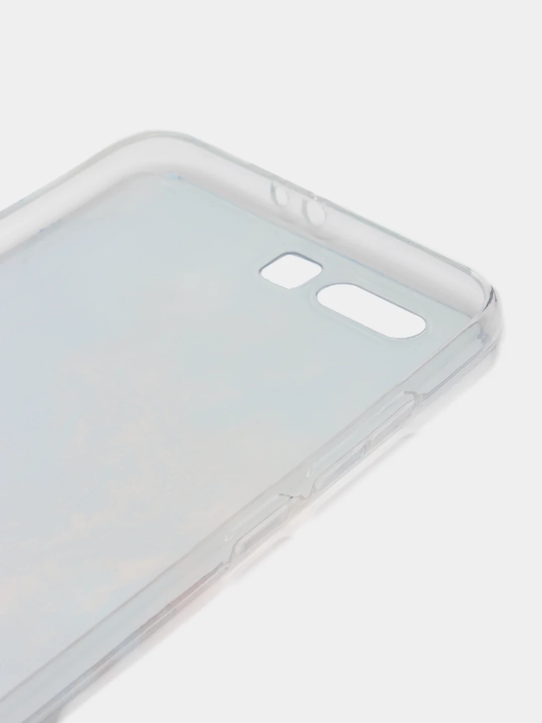 Бирюзовый силиконовый чехол на Huawei Honor 9 / Хонор 9 прозрачный, с рисунком, защита камеры