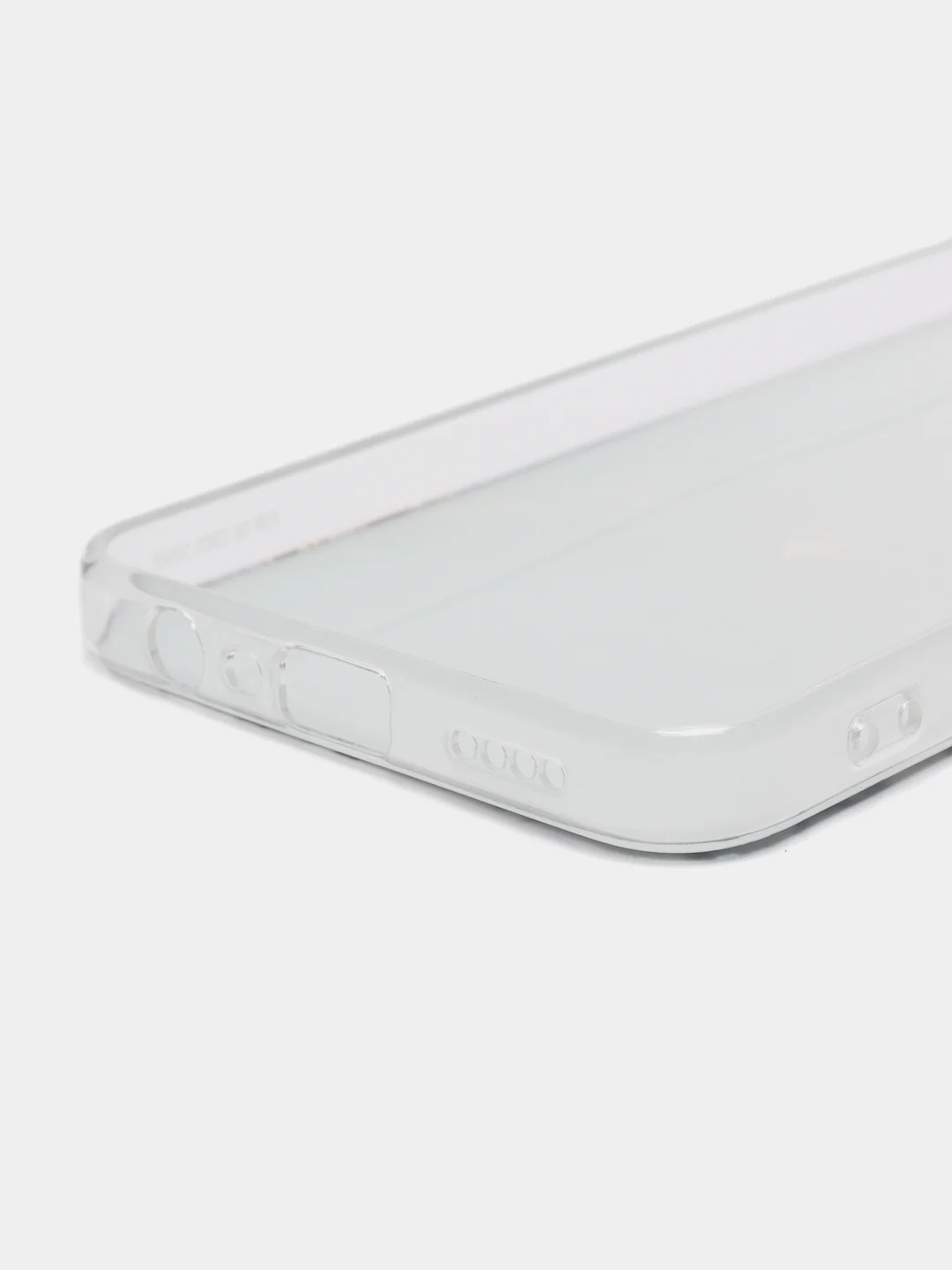 Голубой силиконовый чехол на Realme C33 / Реалми С33 прозрачный, с рисунком, защита камеры