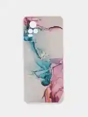 Ледяной силиконовый чехол на Vivo V21e 4G / Виво V21e 4G прозрачный, с рисунком, защита камеры