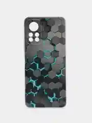 Бирюзовый силиконовый чехол на Infinix HOT 11S NFC / Инфиникс Хот 11S NFC прозрачный, с рисунком