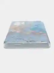 Голубой силиконовый чехол на Huawei P30 Pro / Хуавей P30 Pro прозрачный, с рисунком, защита камеры