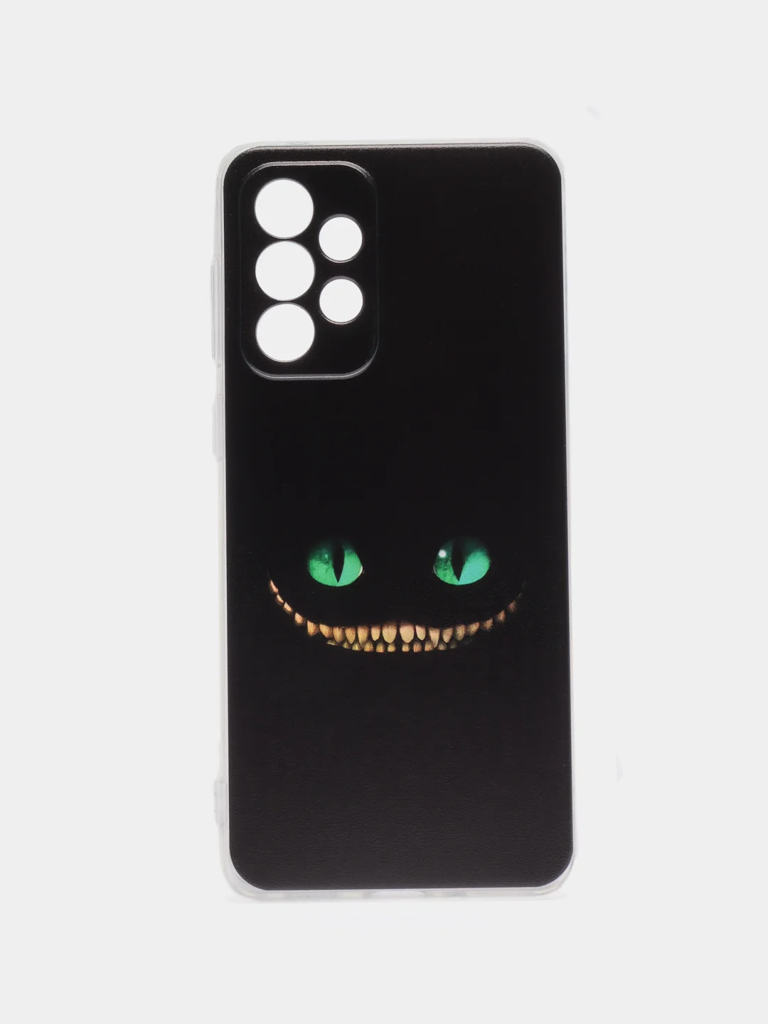 Черный чехол на Samsung Galaxy A33 5G / Галакси А33 5G прозрачный, с рисунком, защита камеры