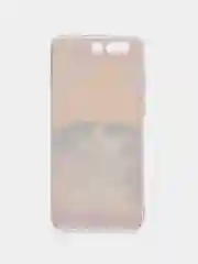 Желтый силиконовый чехол на Huawei Honor 9 / Хонор 9 прозрачный, с рисунком, защита камеры