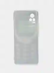 Угольный силиконовый чехол на Vivo V21e 4G / Виво V21e 4G прозрачный, с рисунком, защита камеры
