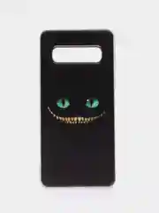 Черный силиконовый чехол на Samsung Galaxy S10 / Самсунг S10 прозрачный с рисунком, защита камеры