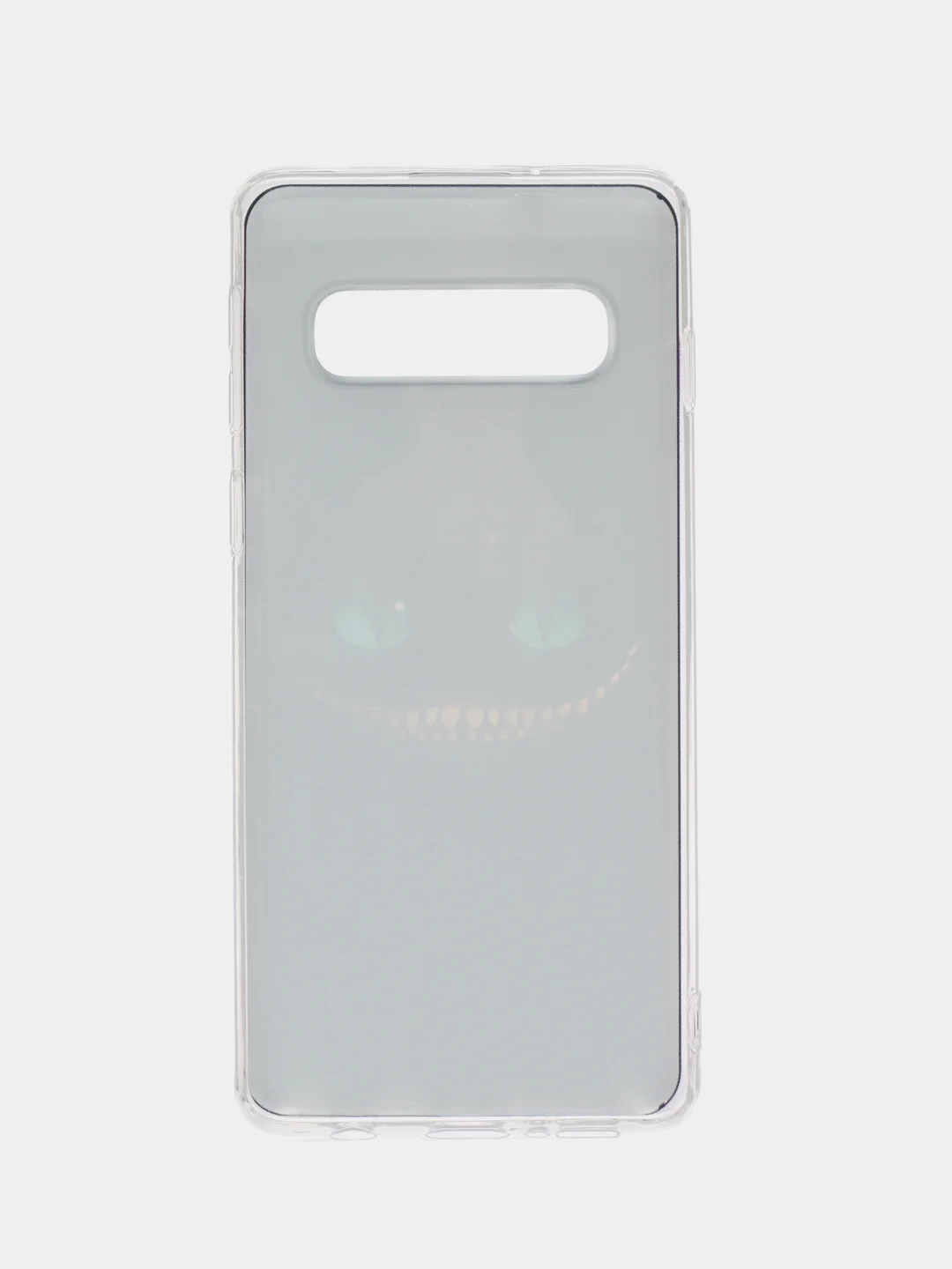 Черный силиконовый чехол на Samsung Galaxy S10 / Самсунг S10 прозрачный с рисунком, защита камеры