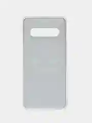 Черный силиконовый чехол на Samsung Galaxy S10 / Самсунг S10 прозрачный с рисунком, защита камеры