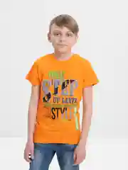 Коралловый футболка для мальчика, с принтом, хлопок, 8-12 лет