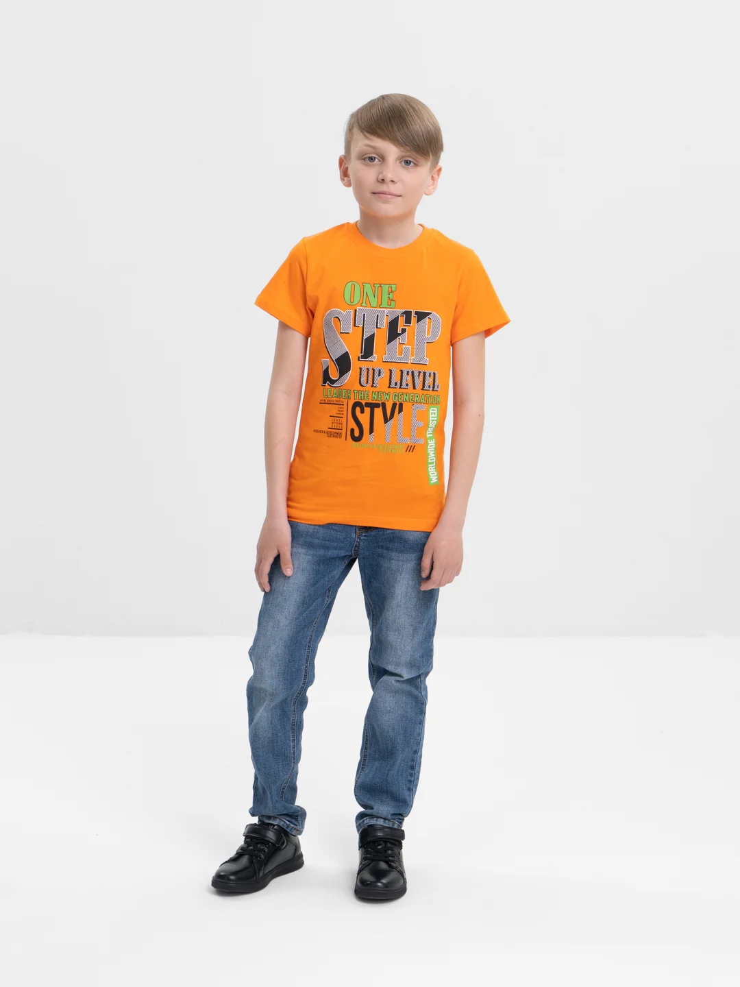 Коралловый футболка для мальчика, с принтом, хлопок, 8-12 лет