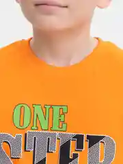 Коралловый футболка для мальчика, с принтом, хлопок, 8-12 лет