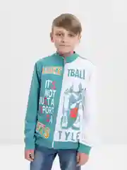 Бирюзовый толстовка, бомбер для мальчика, свитшот. BonitoKids